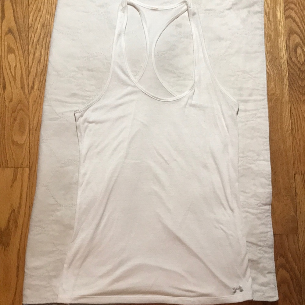 Under armour white sport tank top